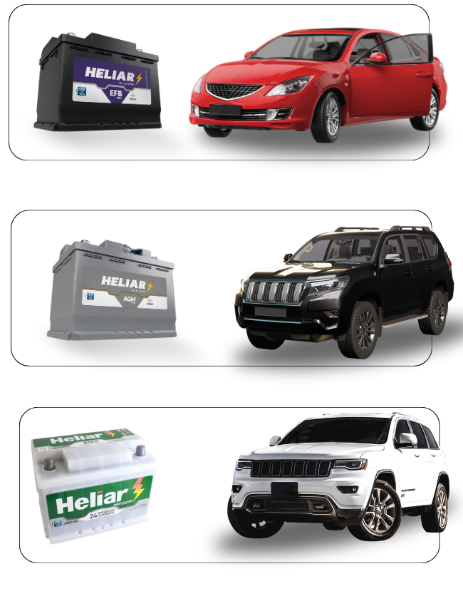 Bateria Heliar 60Ah em Macaé